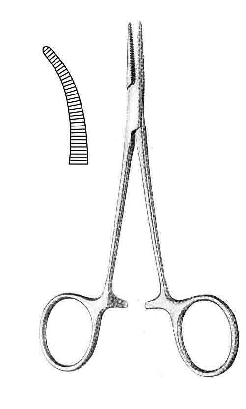 HALSTED MASKİTO TİTANYUM  KLEMP EĞRİ 12,5CM